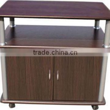 wooden led tv stand with castors