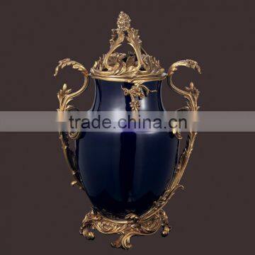 C17 high quality home decorative antique gold vase