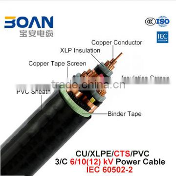XLPE MV Power Cable 6/10(12)Kv 3/C IEC 60502-2