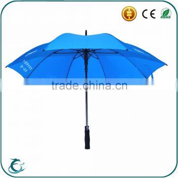 Auto open custom logo printing golf umbrella manufacturer in China