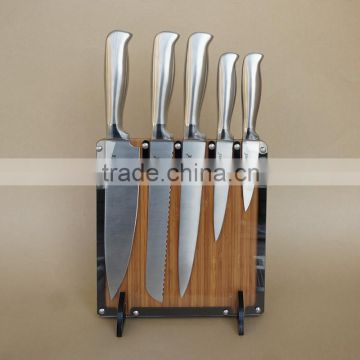 Clear Acylic Combinded Bamboo Knife Block