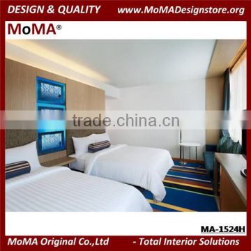 MA-1524H Modern Hotel Twin Bed Room Design