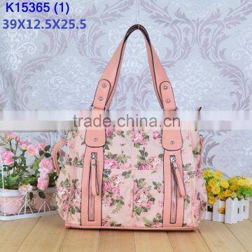 Angelkiss bag 2015 Summer fashion ladies flower handbag /pink tote hadbag