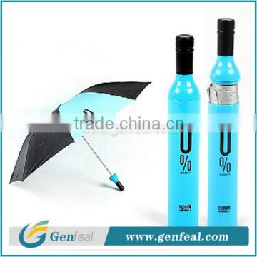 21" inch fold customized wine bottle umbrellas                        
                                                                                Supplier's Choice