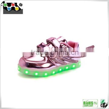 2016 Hottest product kids shine led shoes with battery , electric led casual shoes