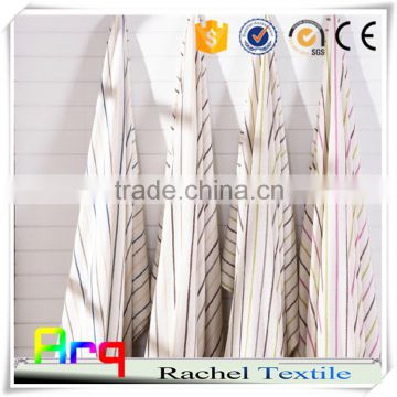 polyester cotton blend fabric stripe printed various colors light curtain cushion fabric French style