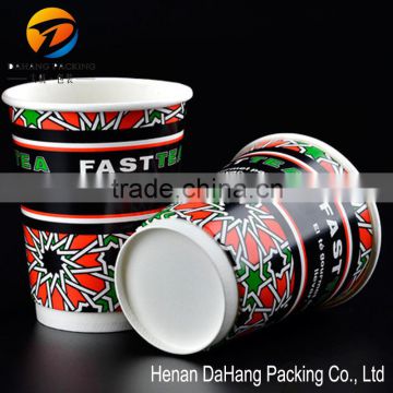 Unique Design personalized double wall paper coffee cups with lid