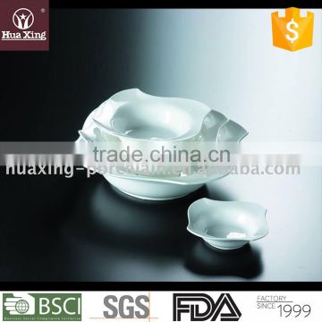 H3296 customer design oem corundum white porcelain decorative bowl