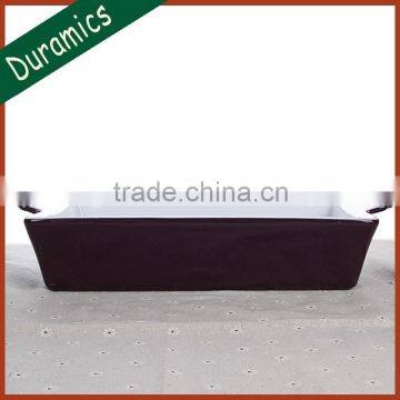 Color porcelain oblong baking dish