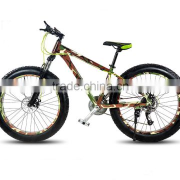 26 inch new style big tyre 7speed beach cruiser bicycle/ fat bike/fat bicycle with steel frame and disc brake