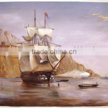 Ship oil painting