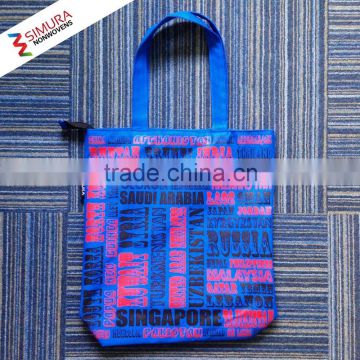 Tote Bag with Top Quality Polyester Fabric and Nylon Zipper