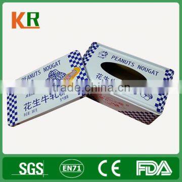 CE certification safty peanut tissue tin box