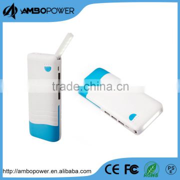 Factory price Customized logo printing small table 3usb output LED power bank 10000mah