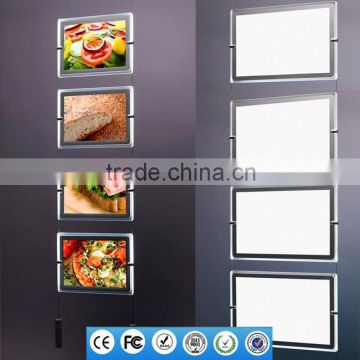 New Invention Real Estate Acrylic Light Poster Folders Portrait Window Signs Cable Led Displays