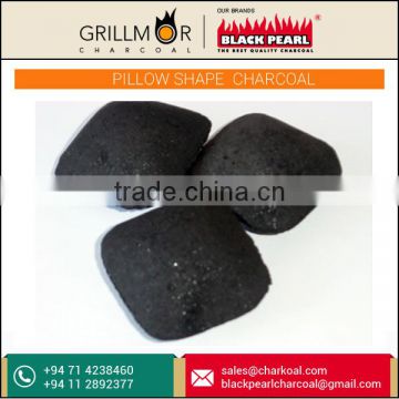 Low Ash and Long Burning Pillow Shape Charcoal for BBQ use