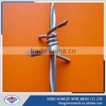 barbed iron wire/pvc coated barbed wire/galvanized barbed wire china factory