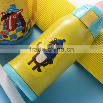 600ml 304 Stainless steel flask with straw kids water bottle