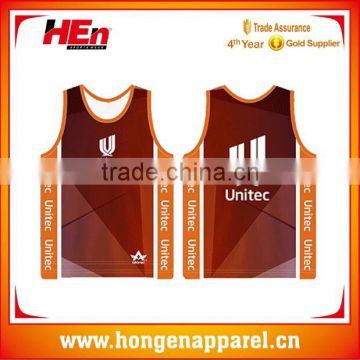 Hongen apparel Men and Women Sporting Running Clothes Dri Fit Singlet 100% Polyester Quick Dry Sleeveless Vest Fitness Tank
