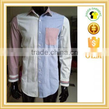 Custom mens fashion shirts casual shirts contrast shirts wholesale