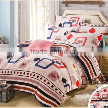 2017 New Design High Quality Check knight Print Bedding Set Flannel Blanket