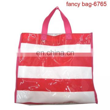 Wholesale Recyclable Custom Shiny Striated PVC shopping bag