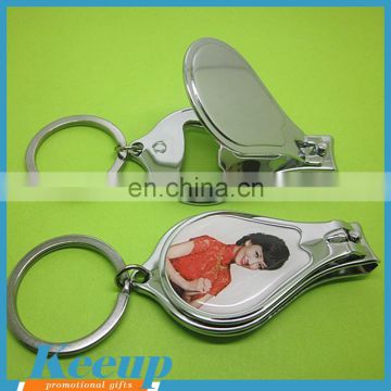 Giveaway customized logo Promotional nail clipper with bottle opener