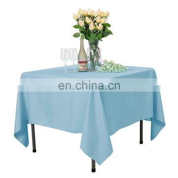 Sky blue polyester wedding table cloth rectangle