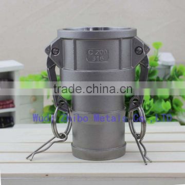Factory produced Type C Aluminum reducer camlock and hose tail fitting pipe fitting