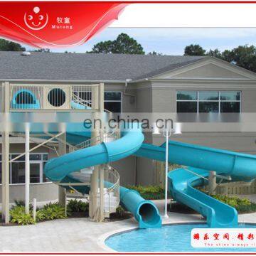 Summer Swimming Pool Adult Tube Slides In Leisure Area