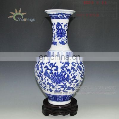 Lots Of Decorative Jingdezhen Blue And White Ceramic Porcelain Flower Vases