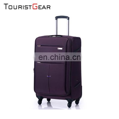 High quality large capacity trolley suitcase nylon waterproof luggage check-in suitcase Guangzhou factory supply