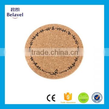 Promotional logo printed cup wooden custom cork coaster                        
                                                                                Supplier's Choice