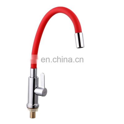 LIRLEE Hot Sale Durable Colorful Adjustable Rotating Zinc Alloy Stainless Steel Kitchen Sink Faucet Water Taps
