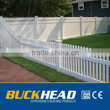 High quality garden white cheap pvc fence