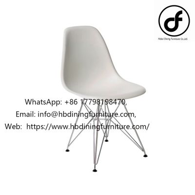 Acrylic plastic wire leg dining chair