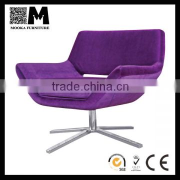 prevailing design leisure fabric lounge purple color armchair
