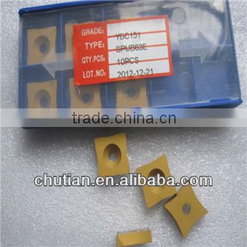 high quanlity manufactory gold coating cemented carbide spub inserts