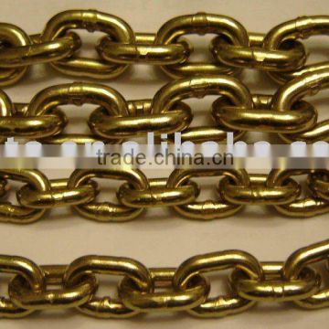 G80 yellow zinc short link chain