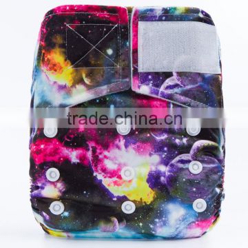 2016 New Printed Reusable Aplix Cloth Diapers With Square Tabs