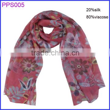 Very beautiful wholesale fashion lady silk scarf