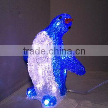 3D acrylic penguin motif LED christmas light