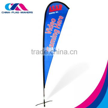 supply outdoor advertise teardrop shape beach flag banner