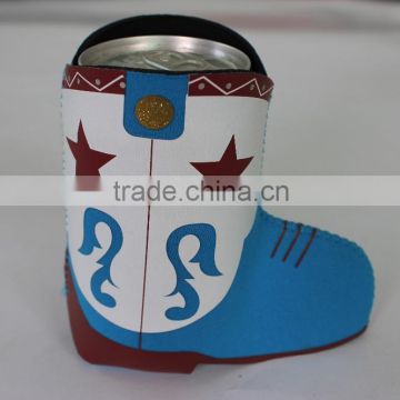 Shoes Neoprene Can Cooler With Gold Stamping Printing