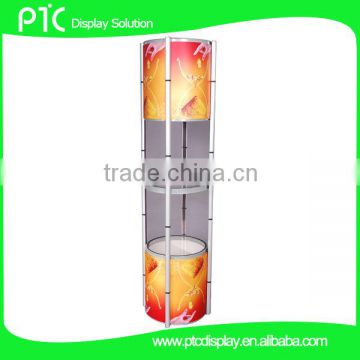 4 layers round portable promotion advertising tower