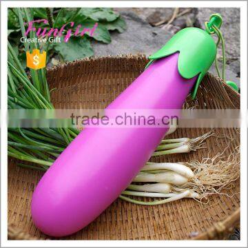 Hot Sell Unique Umbrella Sun And Rain Folding Umbrella Eggplant Shape Umbrella