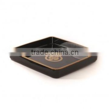 Square black lacquer serving tray table made in vietnam