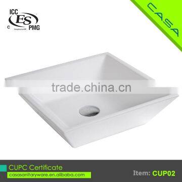 China supplier white countertop ceramic rustic kitchen sink