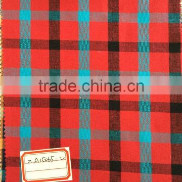 Woven Fabric 100% Cotton Printed Check Fabric For T-Shirt Manufacturer