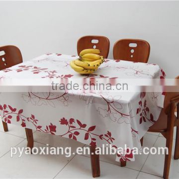 Long flower hot sale style plastic table cloth